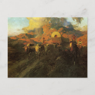 Carte Postale Vintage American West, Overland Trail par Johnson