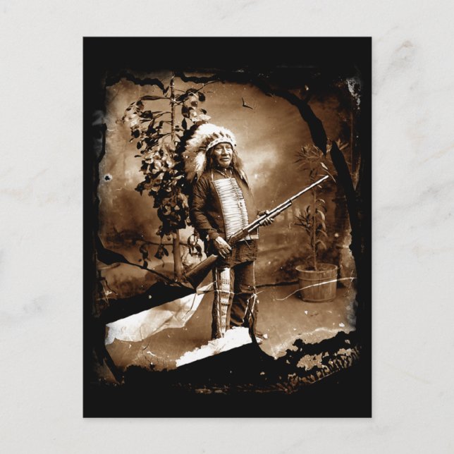 Carte postale Vintage amérindienne (Devant)