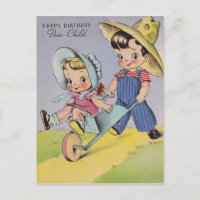 Vintage années 1940 Joyeux anniversaire Cher enfan