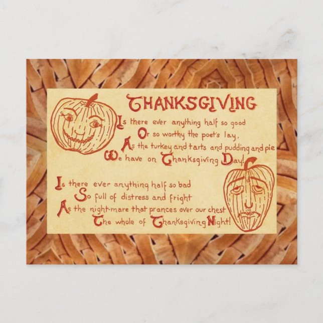 Carte postale vintage-Antique1909 Thanksgiving (Devant)