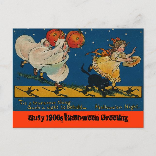 Carte postale vintage Antique Halloween (Devant)