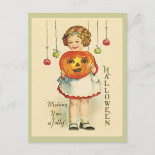 Carte postale vintage-Antique Halloween Design JOL