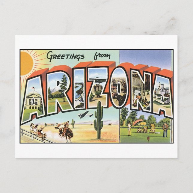 Carte postale vintage Arizona (Devant)
