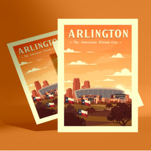 Carte Postale Vintage Arlington Texas