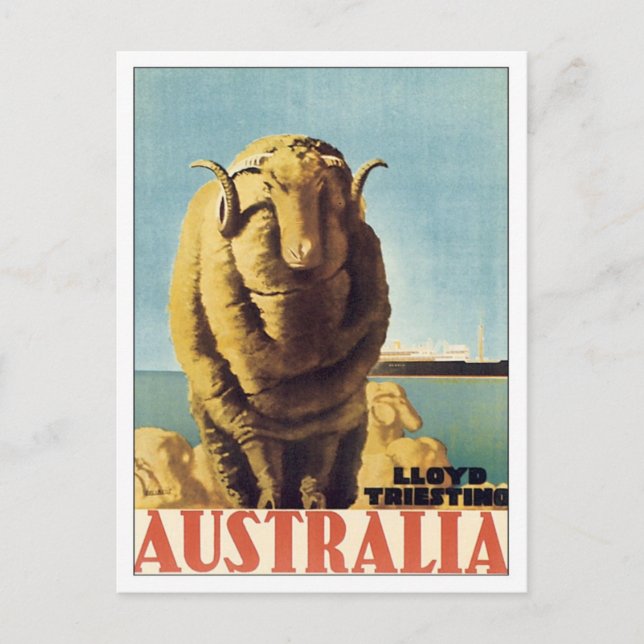 Carte Postale Vintage Australia Ship Line (Devant)