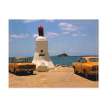 carte postale vintage Australie voitures rétro
