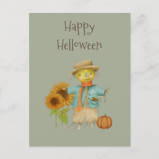 Carte postale vintage automne helloween Holiday (Devant)