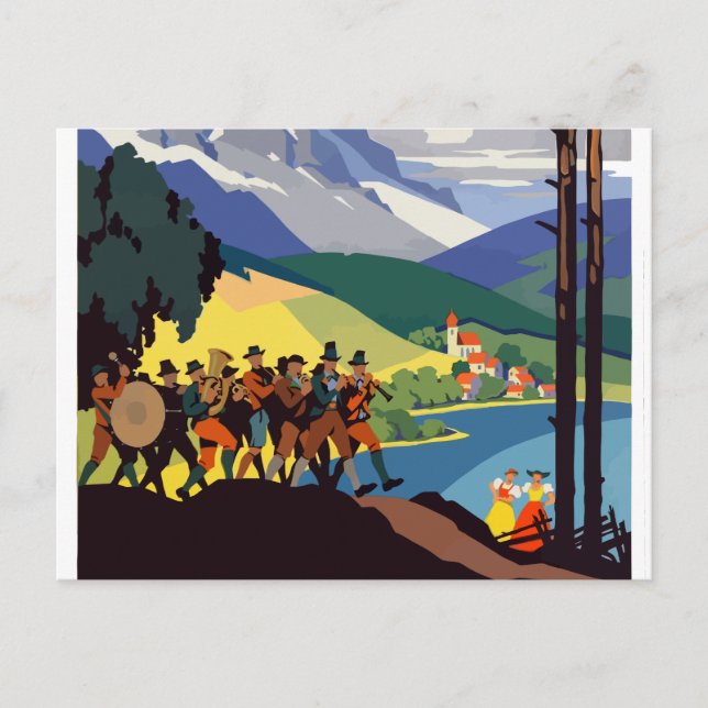 Carte Postale Vintage Autriche Alpes Voyages (Devant)