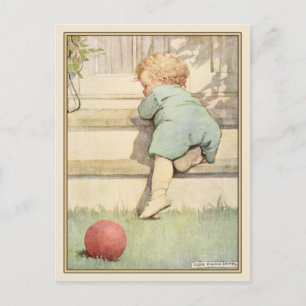 Carte postale vintage avec illustration de bébé su