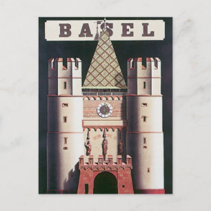 Carte Postale Vintage Bâle Suisse