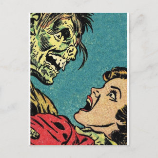 Carte Postale vintage bande dessinée villan