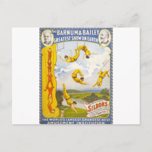 Carte Postale Vintage Barnum et Bailey Circus