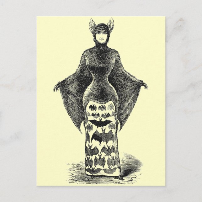 Carte Postale Vintage Bat Lady (Devant)
