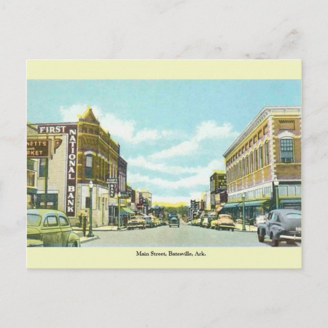 Carte postale vintage Batesville, Arkansas (Devant)
