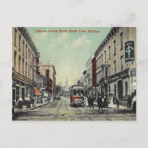 Carte Postale Vintage Battle Creek Michigan