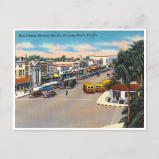 Carte Postale Vintage Beach Street, Daytona Beach Floride
