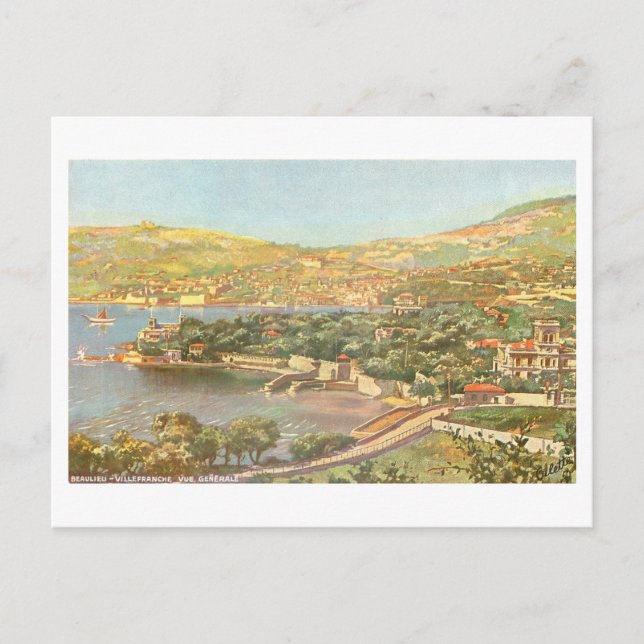 Carte postale Vintage Beaulieu-Villefranche France (Devant)