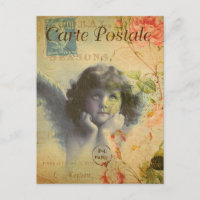 Vintage Belle Petite fille Ange Enfant Français