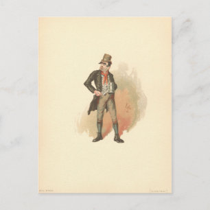 Carte Postale Vintage Bill Sikes Oliver Twist