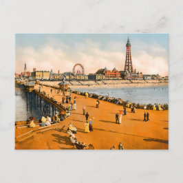 Carte Postale Vintage Blackpool Lancashire Angleterre