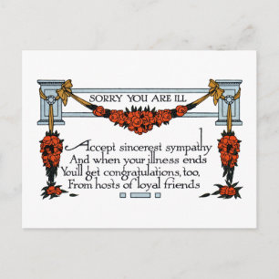 Carte Postale Vintage Bonne amélioration bientôt