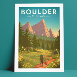 Carte Postale Vintage Boulder Colorado