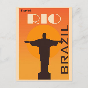 Carte Postale Vintage Brésil Rio de Janeiro Voyage