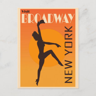 Carte Postale Vintage Broadway New York City Travel