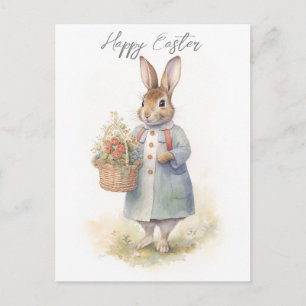Carte postale Vintage Bunny de Pâques