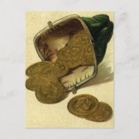 Vintage Business Finance, Gold Coin Money en bours