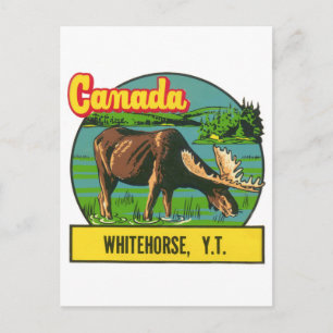Carte Postale Vintage Canada Whitehorse Territoire du Yukon