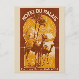 Carte postale vintage Casablanca Travel
