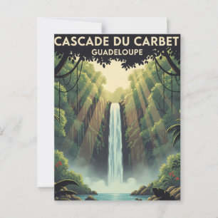 Carte postale vintage Cascade du Carbet 
