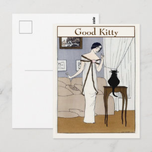 Carte postale vintage CAT, modifier le texte
