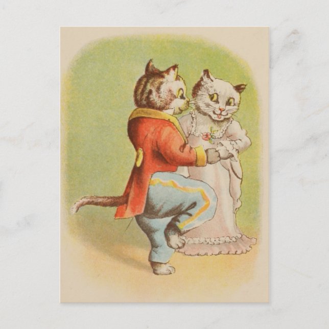 Carte postale vintage Cats Dancing (Devant)