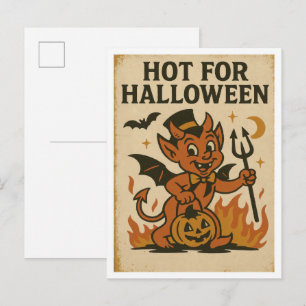 Carte Postale Vintage chaud pour Halloween