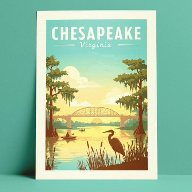 Carte Postale Vintage Chesapeake Virginie (Créateur téléchargé)
