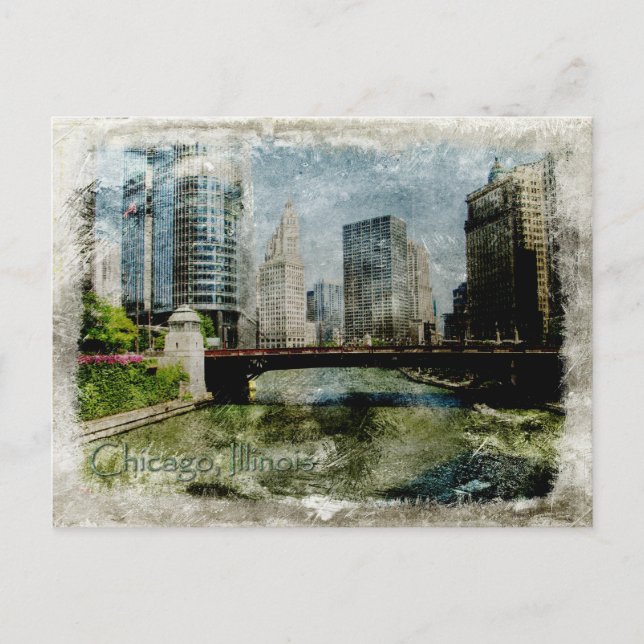 Carte postale vintage Chicago (Devant)