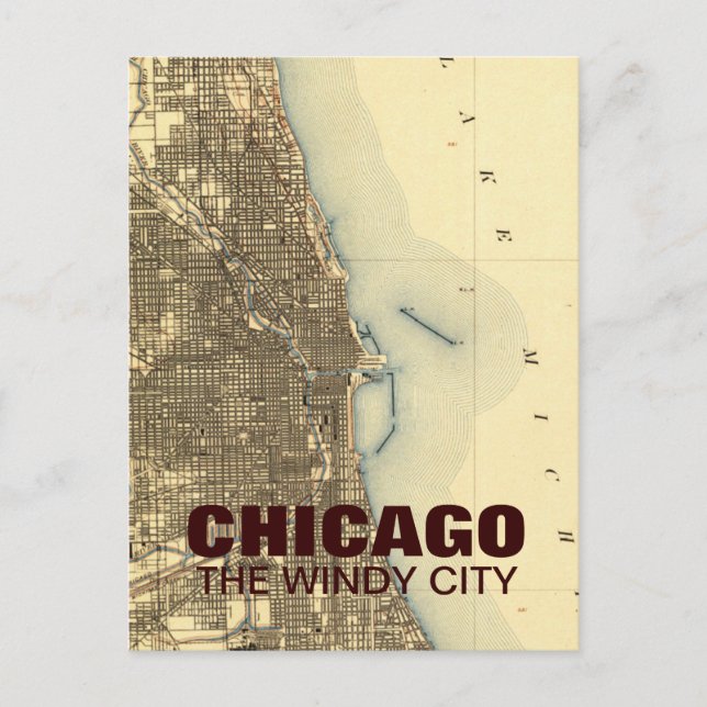 Carte postale vintage Chicago (Devant)