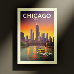 Carte Postale Vintage Chicago Illinois