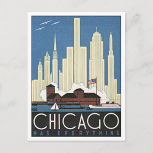 Carte Postale Vintage Chicago Illinois USA