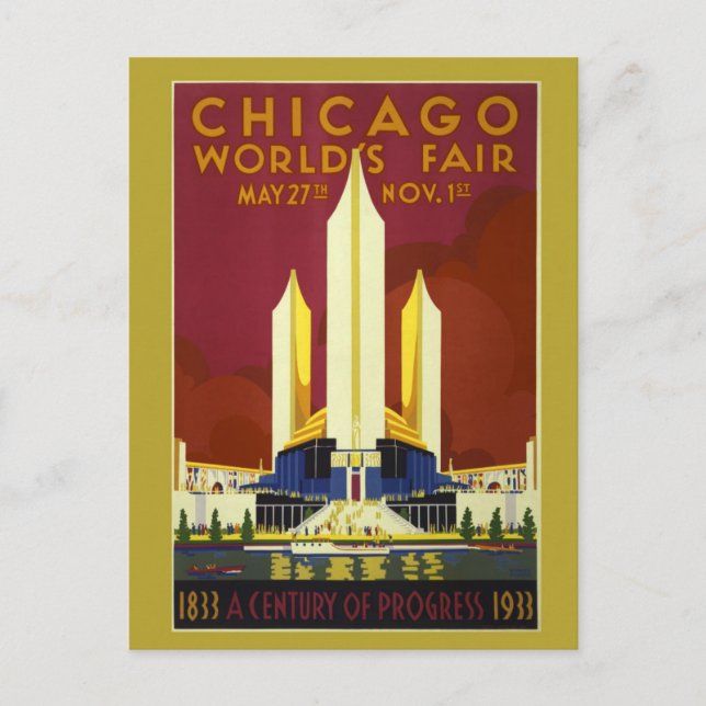 Carte Postale Vintage Chicago Travel (Devant)