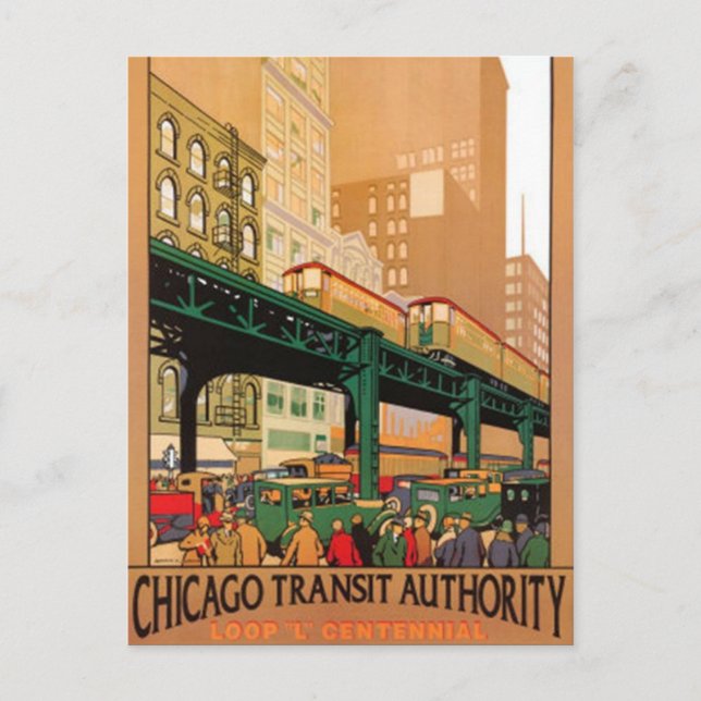 Carte Postale Vintage Chicago, USA - (Devant)