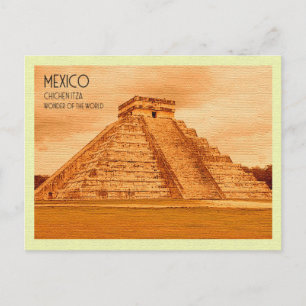 Carte postale vintage Chichen Itza Mexique