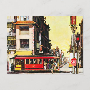 Carte postale vintage Chinatown San Francisco Trav