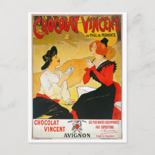 Carte Postale Vintage Chocolat Vincent Ad