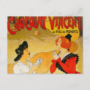 Carte Postale Vintage Chocolat Vincent Ad