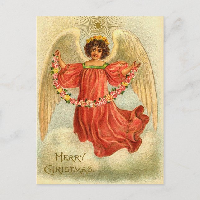 Carte postale Vintage Christmas Angel (Devant)