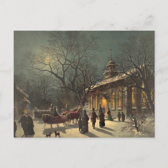 Carte postale Vintage Christmas Eve (Devant)