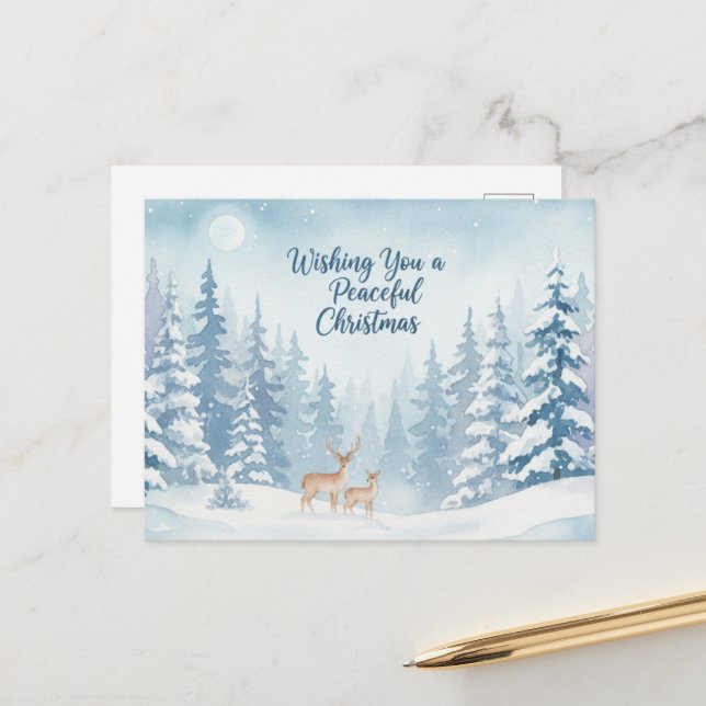 Carte Postale Vintage Christmas Postcard (Devant/Arrière en situation)